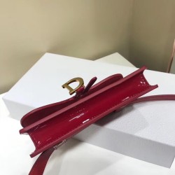 Dior Saddle Belt Bag In Red Patent Leather CDBS2784