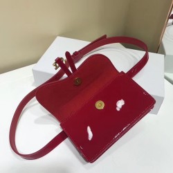 Dior Saddle Belt Bag In Red Patent Leather CDBS2784