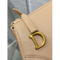 Dior Saddle Rodeo Pouch in Biscuit Goatskin CDBS2795