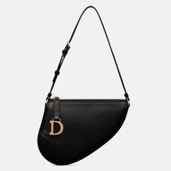 Dior Saddle Rodeo Pouch in Black Goatskin CDBS2796