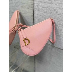 Dior Saddle Rodeo Pouch in Pink Goatskin CDBS2797