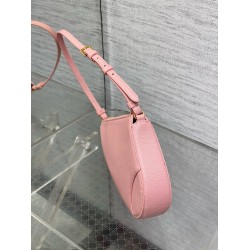 Dior Saddle Rodeo Pouch in Pink Goatskin CDBS2797