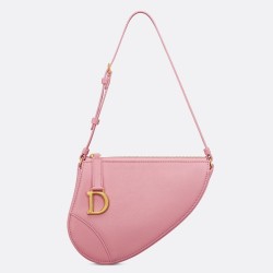 Dior Saddle Rodeo Pouch in Pink Goatskin CDBS2797