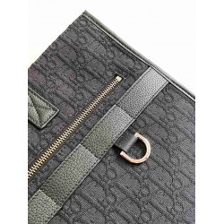 Dior Safari Tote Bag in Black Dior Oblique Jacquard CDBS2804