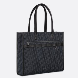 Dior Safari Tote Bag in Black Dior Oblique Jacquard CDBS2804