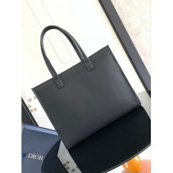 Dior Safari Tote Bag in Black Grained Calfskin CDBS2805