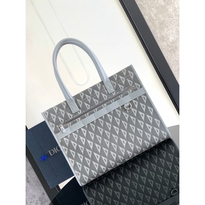 Dior Safari Tote Bag in Grey CD Diamond Canvas CDBS2806