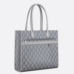 Dior Safari Tote Bag in Grey CD Diamond Canvas CDBS2806