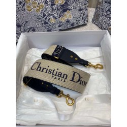 Dior Shoulder Strap In Blue Dior Oblique Embroidered Velvet CDBS2808