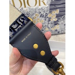 Dior Shoulder Strap In Blue Dior Oblique Embroidered Velvet CDBS2808