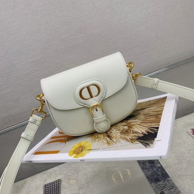 Dior Small Bobby Bag In White Calfskin CDBS2821