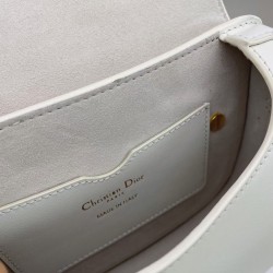 Dior Small Bobby Bag In White Calfskin CDBS2821