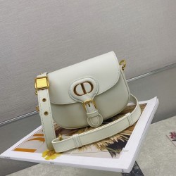 Dior Small Bobby Bag In White Calfskin CDBS2821