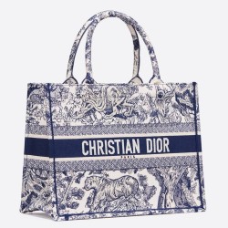 Dior Small Book Tote In Blue Toile De Jouy Canvas CDBS2857