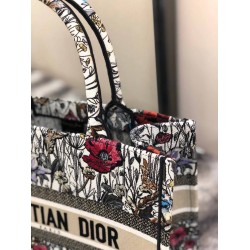 Dior Small Book Tote In Multicolor Mille Fleurs Embroidery CDBS2863