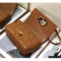 Dior Small Caro Bag In Brown Cannage Calfskin CDBS2870