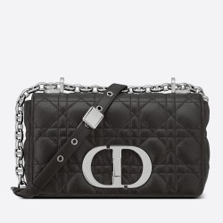 Dior Small Caro Bag In Noir Cannage Calfskin CDBS2873