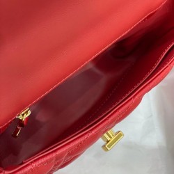 Dior Small Caro Bag In Red Cannage Calfskin CDBS2874