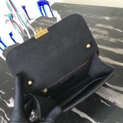 Dior Small Dioraddict Flap Bag In Black Lambskin CDBS2878