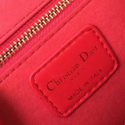 Dior Small Dioraddict Flap Bag In Cherry Lambskin CDBS2880