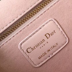 Dior Small Dioraddict Flap Bag In Pink Lambskin CDBS2881