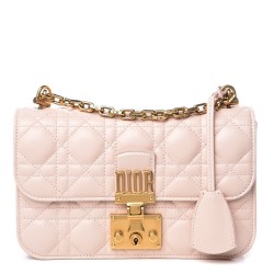 Dior Small Dioraddict Flap Bag In Pink Lambskin CDBS2881