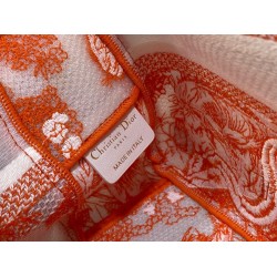 Dior Small Diorcamp Bag In Orange Transparent Toile de Jouy Canvas CDBS2885