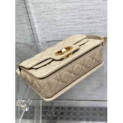 Dior Small Jolie Top Handle Bag in Beige Cannage Calfskin CDBS2888