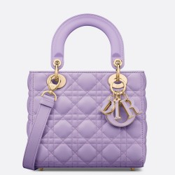 Dior Small Lady Dior Bag in Lilas Lambskin With Resin Charms CDBS2893