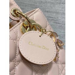 Dior Small Lady Dior Bag in Pink Lambskin With Resin Charms CDBS2894