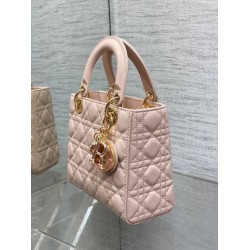 Dior Small Lady Dior Bag in Pink Lambskin With Resin Charms CDBS2894