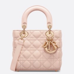 Dior Small Lady Dior Bag in Pink Lambskin With Resin Charms CDBS2894