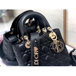 Dior Small Lady Dior My ABCDior Bag In Black Cannage Lambskin CDBS2896