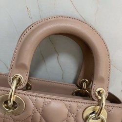 Dior Small Lady Dior My ABCDior Bag In Hazelnut Lambskin CDBS2902