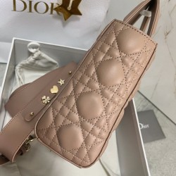 Dior Small Lady Dior My ABCDior Bag In Hazelnut Lambskin CDBS2902