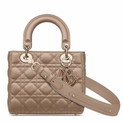 Dior Small Lady Dior My ABCDior Bag In Warm Taupe Cannage Lambskin CDBS2912