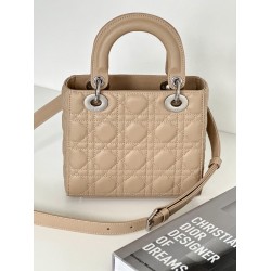 Dior Small Lady Dior My ABCDior Bag in Beige Cannage Lambskin CDBS2895