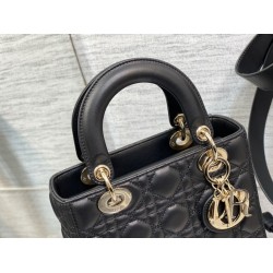 Dior Small Lady Dior My ABCDior Bag in Black Lambskin CDBS2898