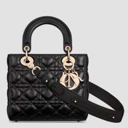 Dior Small Lady Dior My ABCDior Bag in Black Lambskin CDBS2898