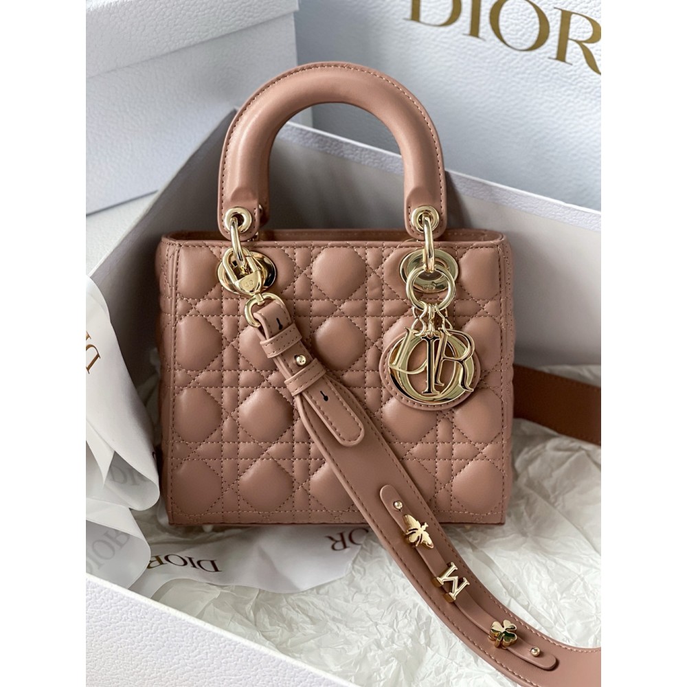 Dior Small Lady Dior My ABCDior Bag in Blush Lambskin CDBS2899