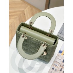 Dior Small Lady Dior My ABCDior Bag in Ethereal Green Lambskin CDBS2901