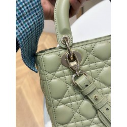 Dior Small Lady Dior My ABCDior Bag in Ethereal Green Lambskin CDBS2901