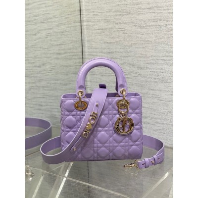 Dior Small Lady Dior My ABCDior Bag in Lilas Lambskin CDBS2903