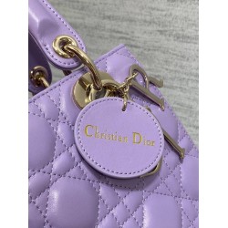 Dior Small Lady Dior My ABCDior Bag in Lilas Lambskin CDBS2903