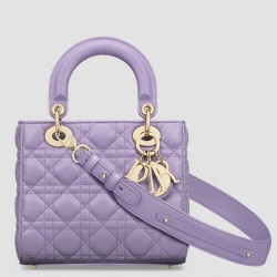 Dior Small Lady Dior My ABCDior Bag in Lilas Lambskin CDBS2903