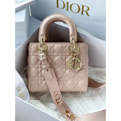 Dior Small Lady Dior My ABCDior Bag in Powder Pink Lambskin CDBS2907