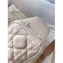 Dior Small Lady Dior My ABCDior Bag in Powder Pink Lambskin CDBS2907