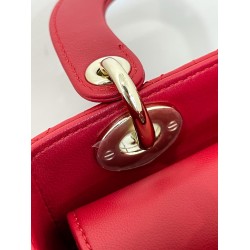 Dior Small Lady Dior My ABCDior Bag in Red Lambskin CDBS2908