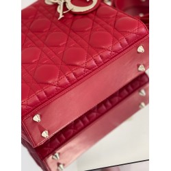 Dior Small Lady Dior My ABCDior Bag in Red Lambskin CDBS2908