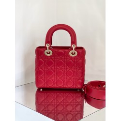 Dior Small Lady Dior My ABCDior Bag in Red Lambskin CDBS2908